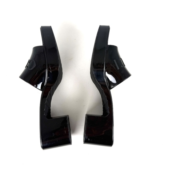 GUCCI Rubber Black Platform Slide Sandals 36, 6 - Picture 10 of 14